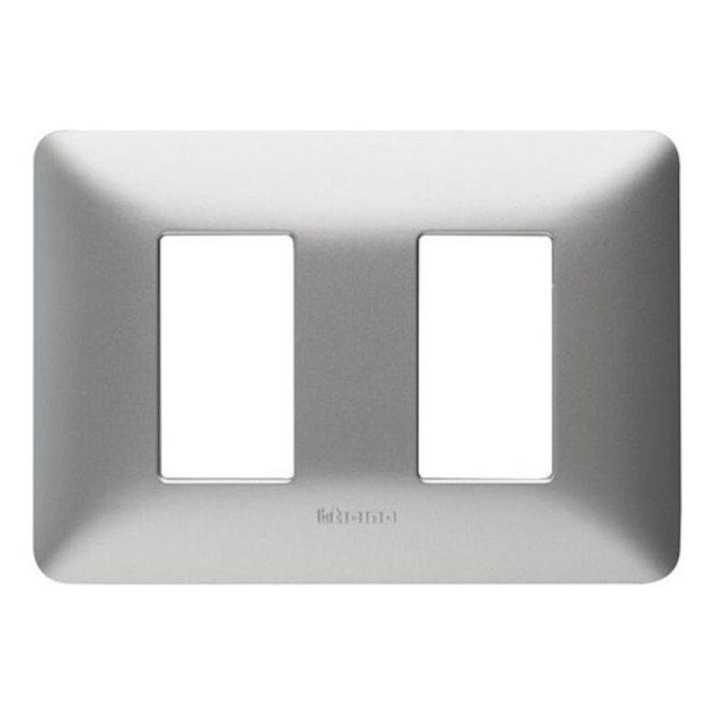 BTICINO - Tapa 2 Modulos Biticino Matix Aluminio Natural SAM503M2AL