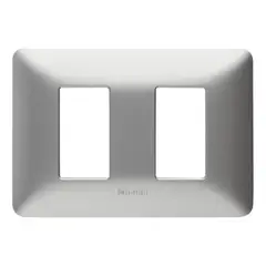 BTICINO - Tapa 2 Modulos Biticino Matix Aluminio Natural SAM503M2AL