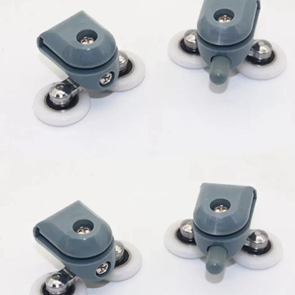 GENERICO - 4 Carros Ruedas doble Para ShowerDoor (2 Inferiores 2 Superiores)