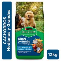Alimento seco para perro DOG CHOW® GRAN COMIENZO® Cachorros Medianos y Grandes Carne y Pollo 12kg