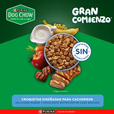 Imagen 2 del producto Alimento seco para perro DOG CHOW® GRAN COMIENZO® Cachorros Medianos y Grandes Carne y Pollo 12kg
