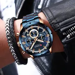 CURREN - Reloj Hombre Elegante Pulsera Cuarzo Cronógrafo