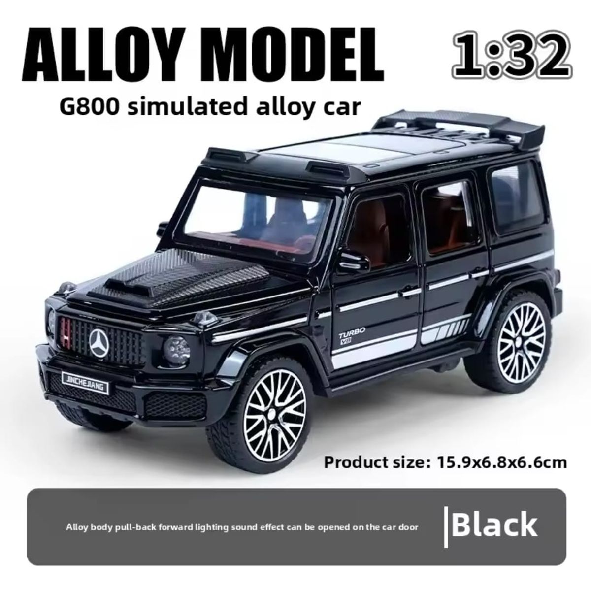 GENERICO - Mercedes G800 automóvil de colección escala 1 :32 negro