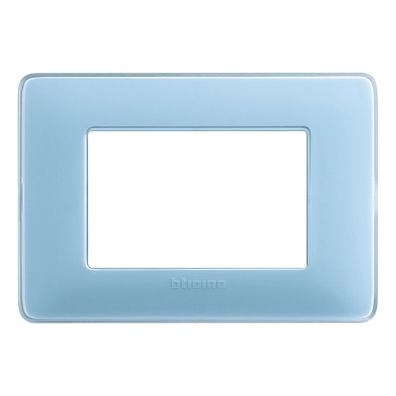 BTICINO - Placa 3 Mod. Bticino Matix Turquesa C/soporte SAM4803CARF