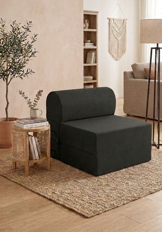 SOFA CAMA ESPUMA BLACKIE NEGRO 190X105X18 15pza