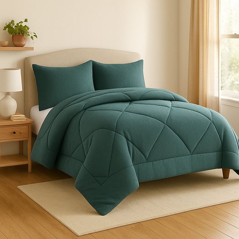 ANNGEBUT - Cobertor Sherpa 1.5 Plazas Turquesa Reversible – AnnGebut