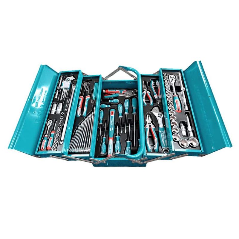 TOTAL TOOLS - Caja De Herramientas Manuales 108 Piezas Total