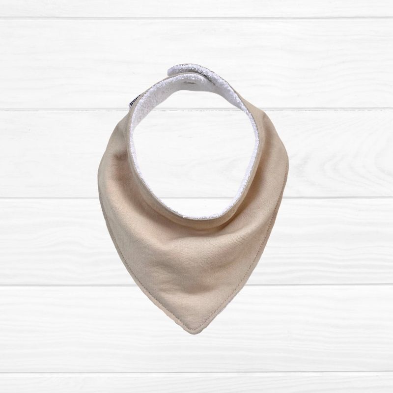 OLIVER & CLARA - Babero bandana lino beige
