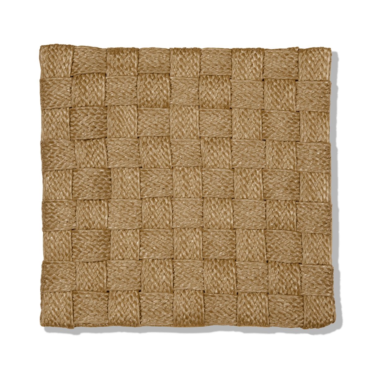 VADELL - Funda de cojín premium  beige con tejido de cuadros entrelazados
