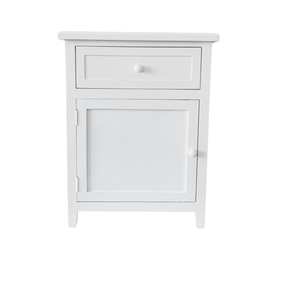ITAHOME - VELADOR DORMITORIO RECCO CAJON PUERTA IZQUIERDO BLANCO