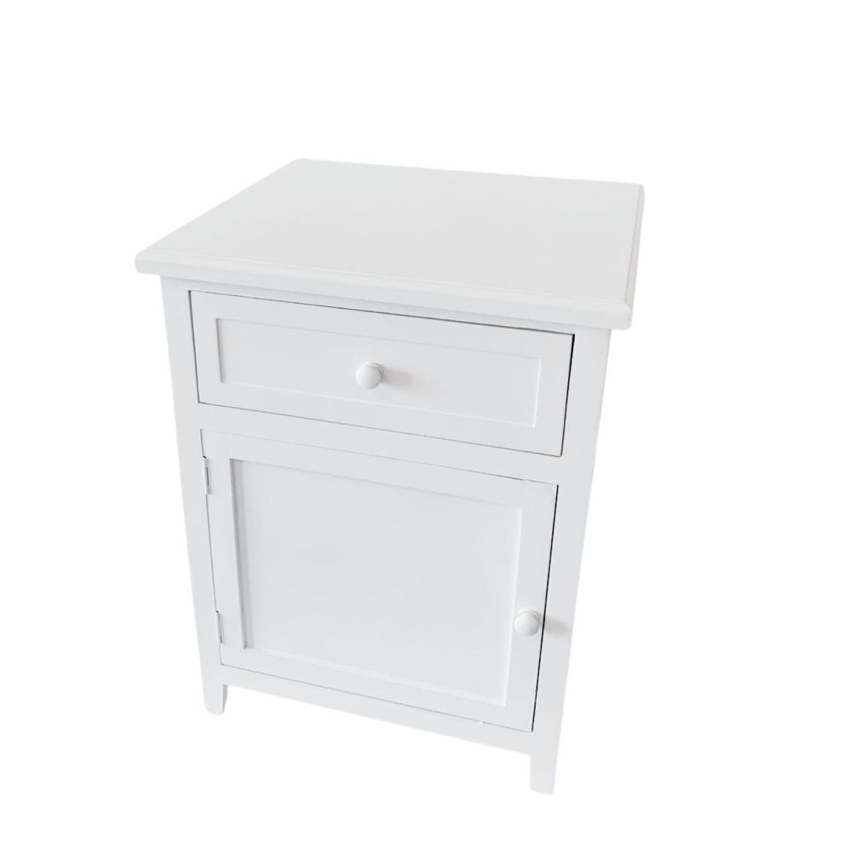 ITAHOME - VELADOR DORMITORIO RECCO CAJON PUERTA IZQUIERDO BLANCO