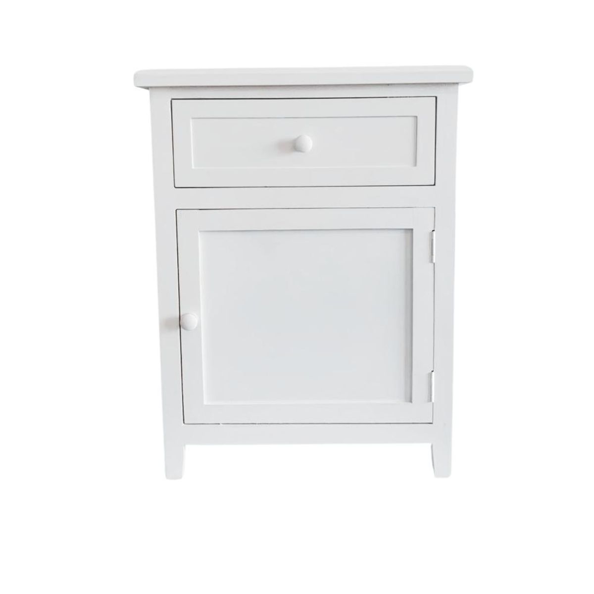 ITAHOME - VELADOR DORMITORIO RECCO CAJON PUERTA DERECHO BLANCO