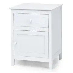 ITAHOME - VELADOR DORMITORIO RECCO CAJON PUERTA DERECHO BLANCO
