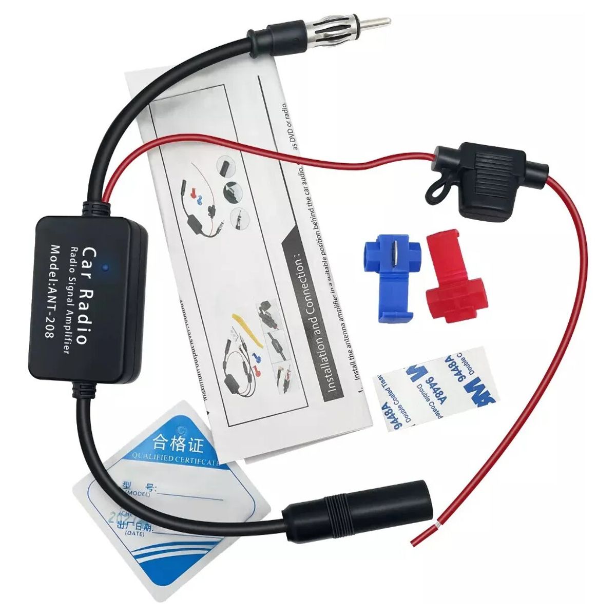 GENERICO - Amplificador De Señal Fm Radio De Auto Universal 12v Ant-208