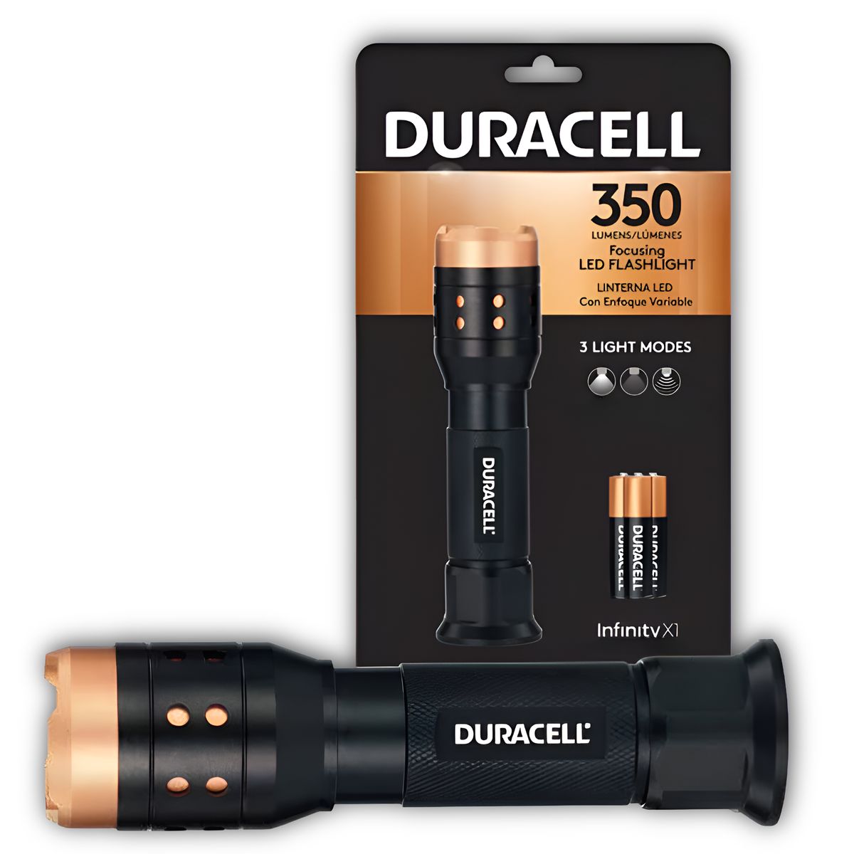 DURACELL - Linterna Duracell Focusing Infinity X1 de 350 Lumenes LED