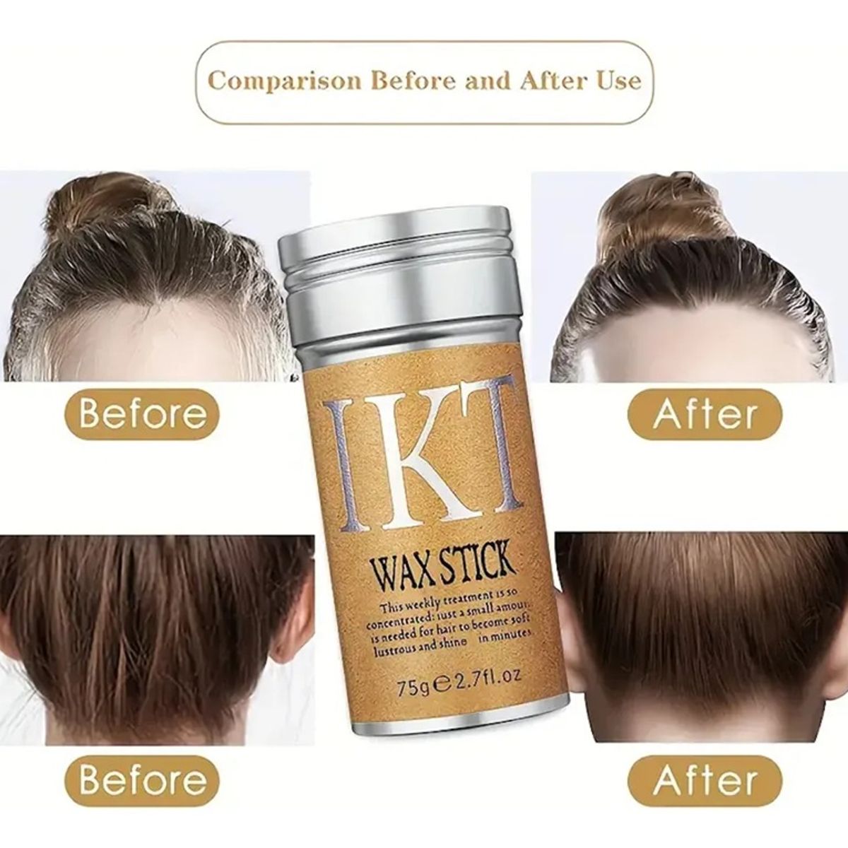 GENERICO - Cera Barra Para peinar Hair Stick Wax 75g IKT