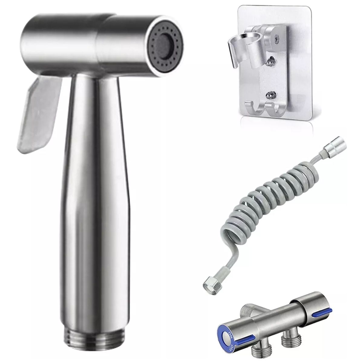 GENERICO - Juego Completo Llave Bidet Ducha Arabe Para Wc Envios