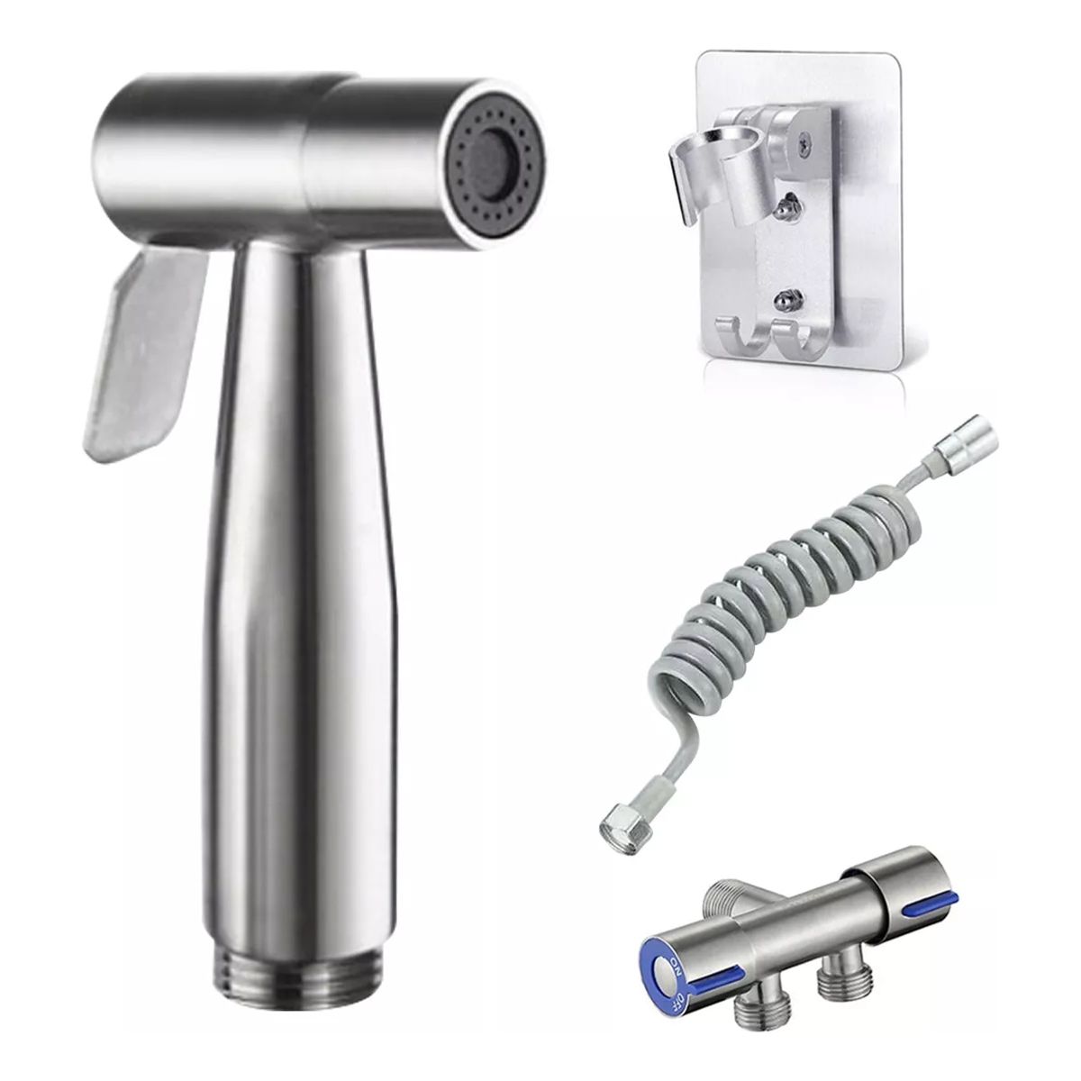 GENERICO - Juego Completo Llave Bidet Ducha Arabe Para Wc Envios