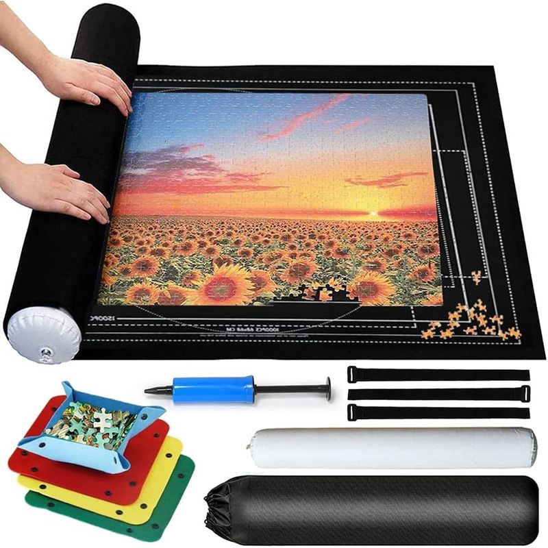 KUANGYE - Mat Para Puzzles 2000 Piezas Manta Rompecabezas 46 X 31inch