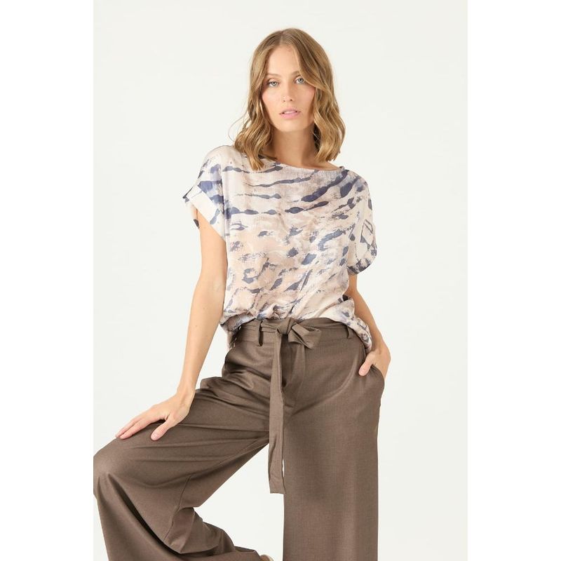 PRIVILEGE - Blusa beige estampada PRIVILEGE 2392 - Beige