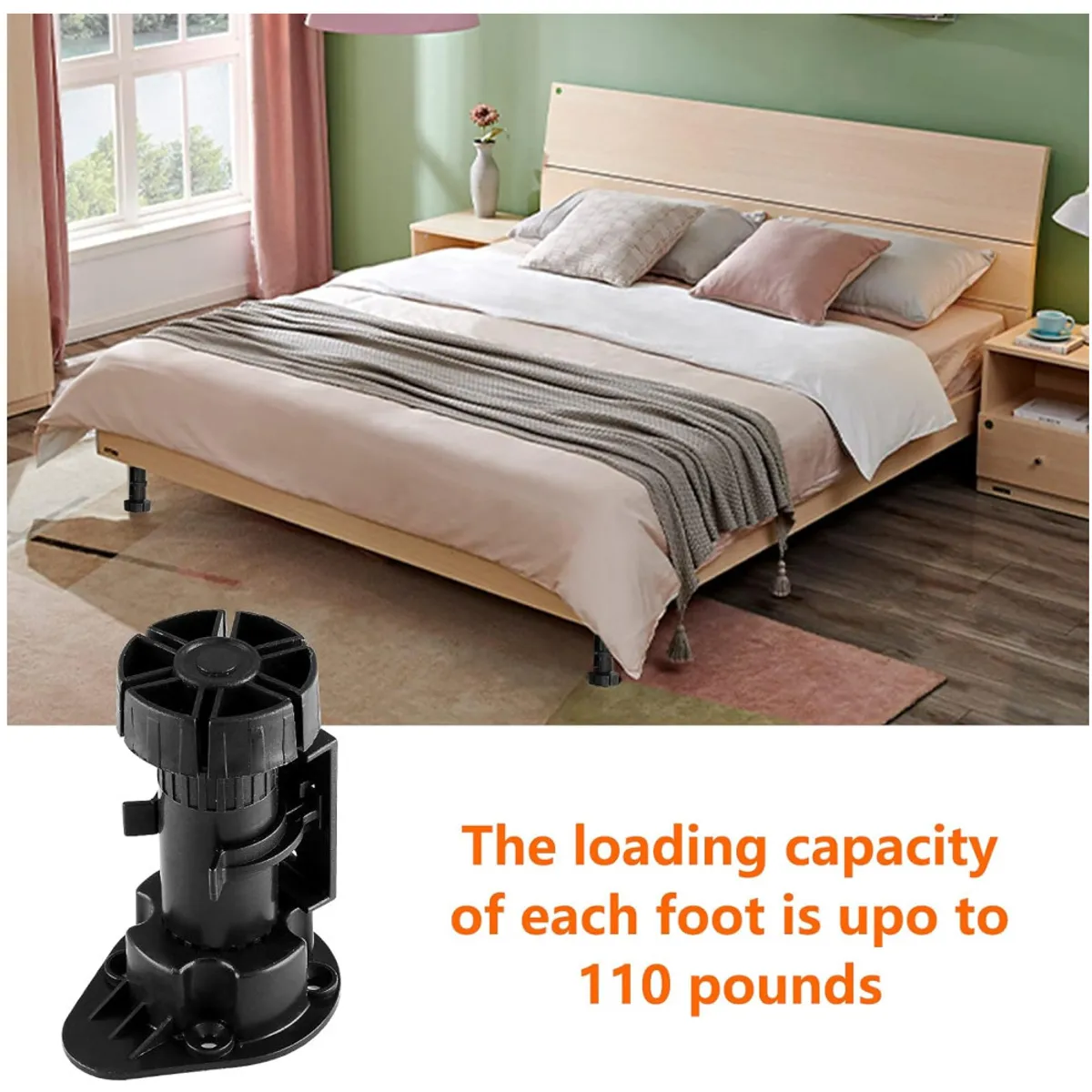 KUANGYE - Pata Regulable Para Zócalo 100mm - 120mm Set De 4 Unidades