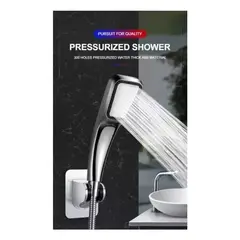 GENERICO - Cabezal Ducha Telefono Negro Aumenta Presion Presurizado