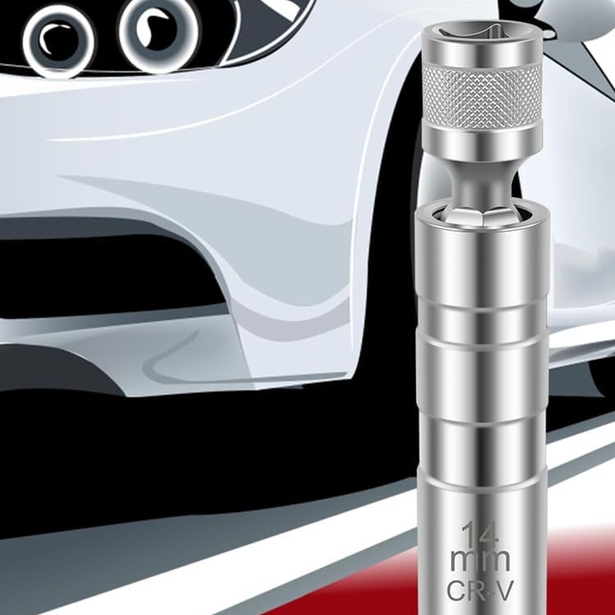 KUANGYE - Dado Bujía Magnético 360° 14mm