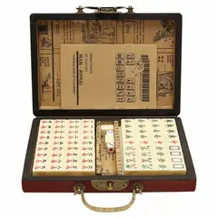 KUANGYE - Juego De Mahjong Numerado Chino 144 Azulejos Mah-jong