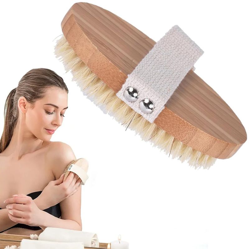 KUANGYE - Cepillo Exfoliante Corporal Cerdas Naturales Sin Plastic