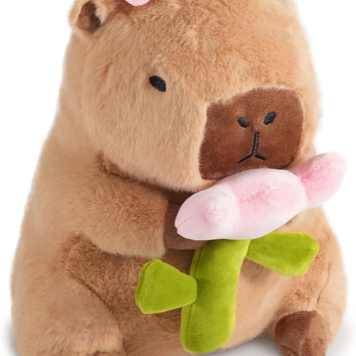 PUREPOWER - Peluche Capibara con Flores Kawaii - Almohada Regalo Niños11