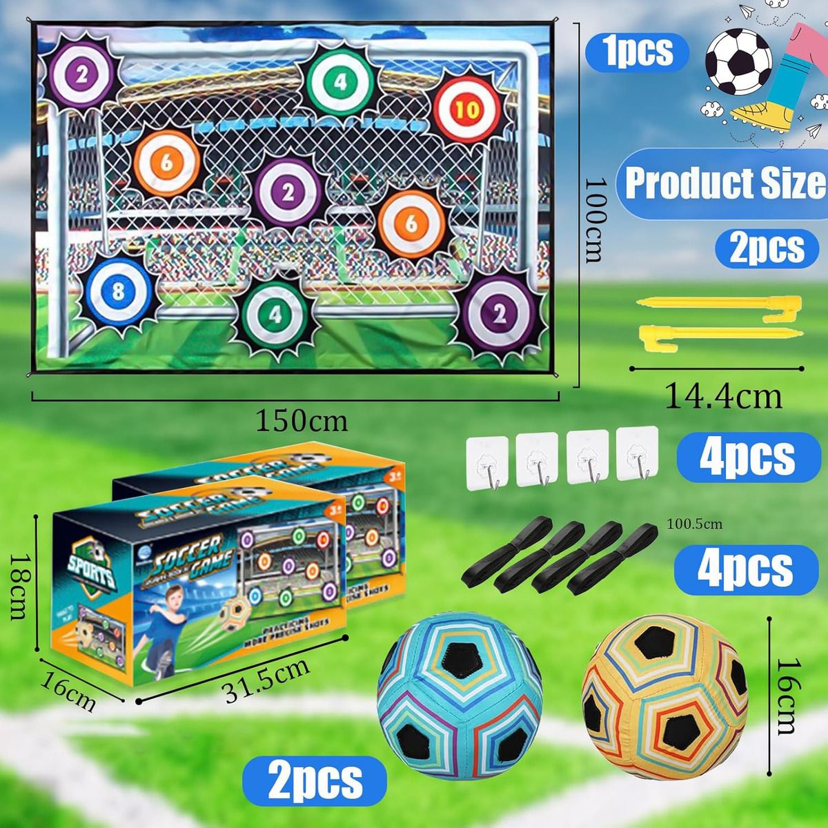 GENERICO - Juego De Futbol Plegable Interiores Y Exteriores Para Niños