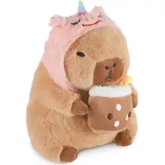 PUREPOWER - Peluche Capibara Unicornio - Almohada Regalo Niños 30cm