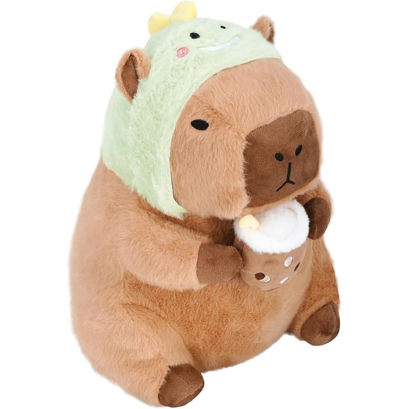 PUREPOWER - Peluche Capibara Dinosaurio  - Almohada Regalo Niños 30cm