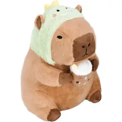 PUREPOWER - Peluche Capibara Dinosaurio - Almohada Regalo Niños 30cm