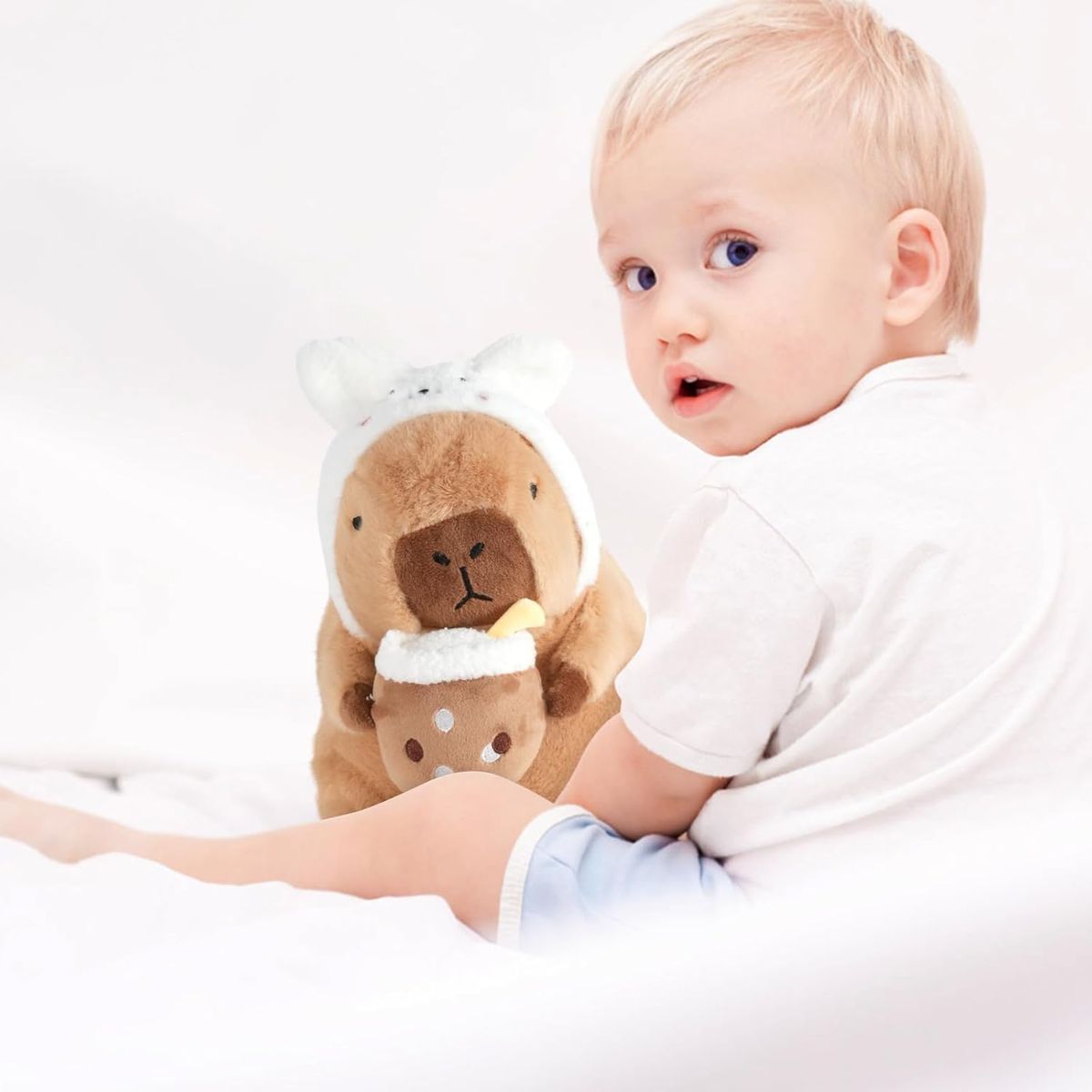 PUREPOWER - Peluche Capibara Conejo - Almohada Regalo Niños 30cm
