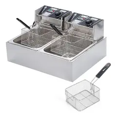METEX - Freidora De Aceite Eléctrica Automática 12l Acero Inoxidable