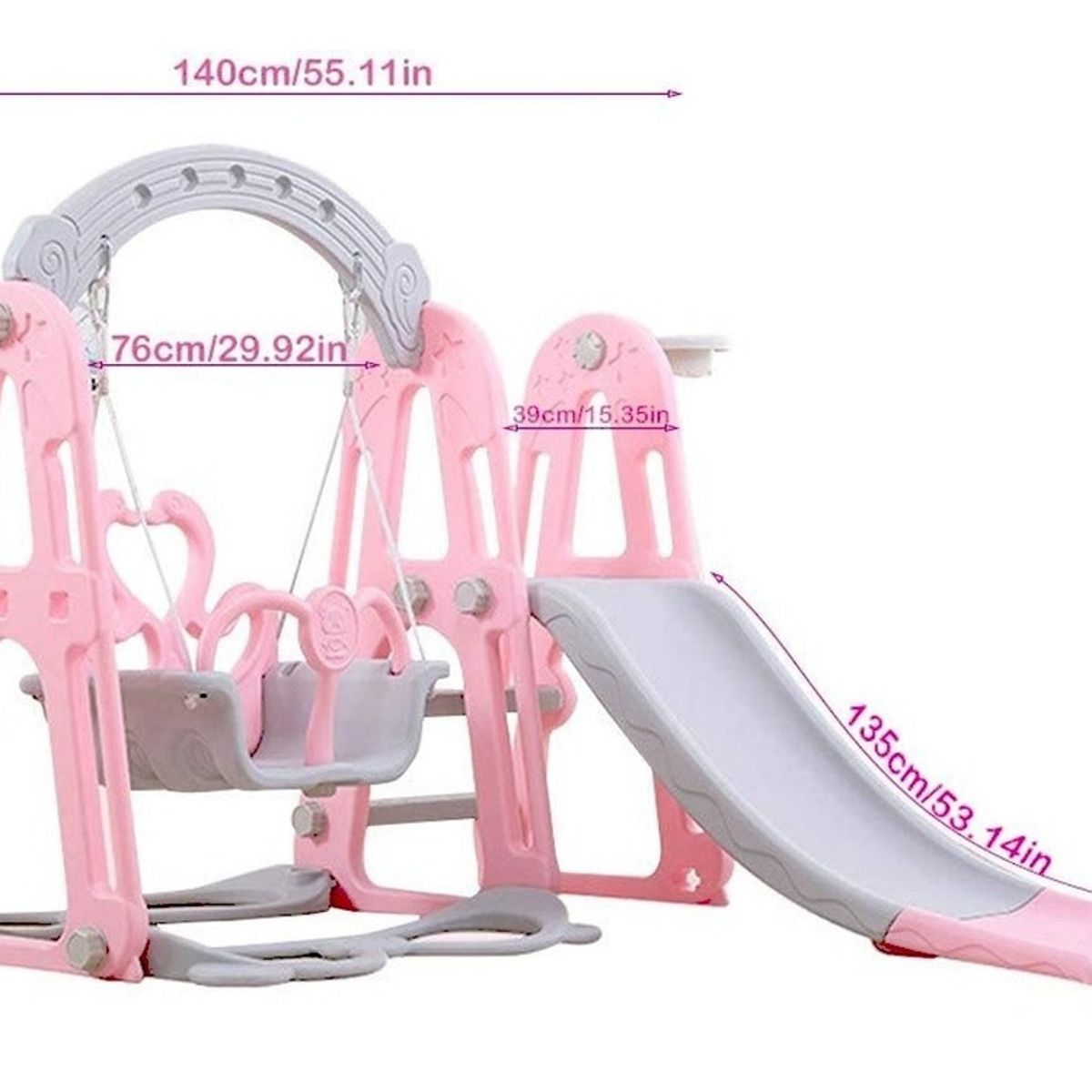 TOYUN TOYUN - Centro De Diversion Columpio Resbalin Infantil 3 En 1