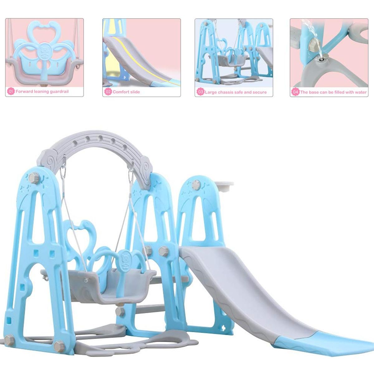 TOYUN TOYUN - Centro De Diversion Columpio Resbalin Infantil 3 En 1