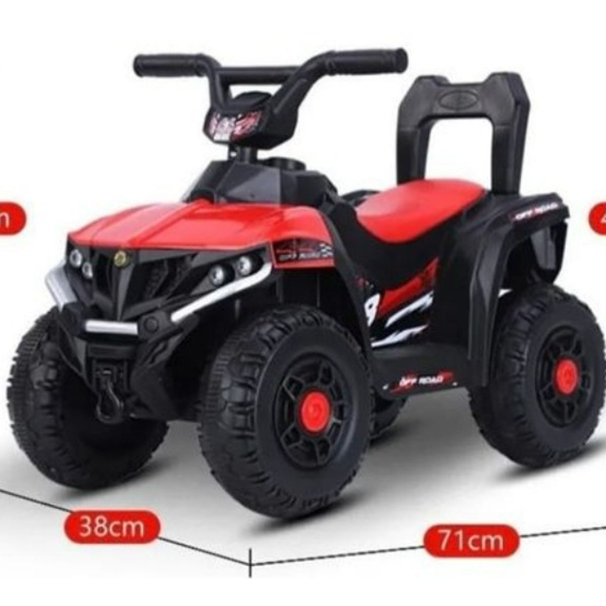 TOYUN TOYUN - Moto Eléctrica  A Bateria Cuatro Ruedas Para Niños  Blanca