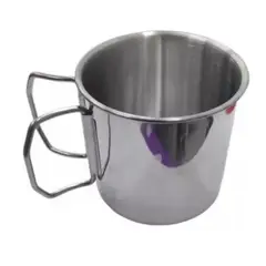 EKOL TACTICA MILITAR - Taza Portátil Acero Inoxidable Mosquetón Vaso Camping