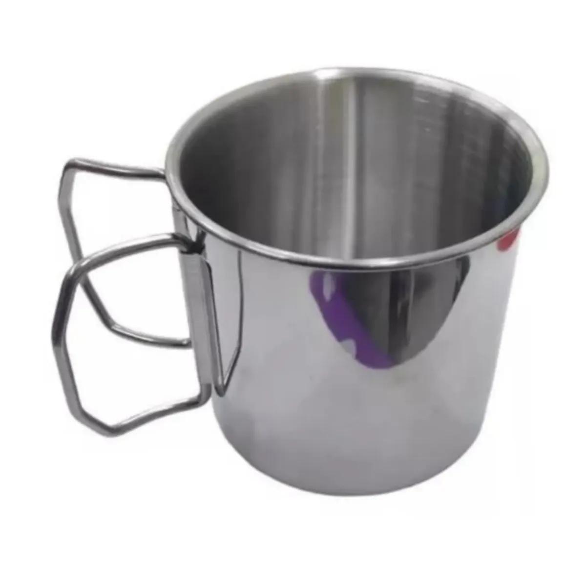 EKOL TACTICA MILITAR - Taza Portátil Acero Inoxidable Mosquetón Vaso Camping