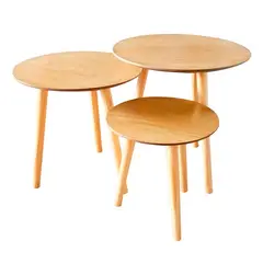 DE TODO Y MAS - Juego de mesas de centro 50+40+32 cm Chic Home - Café
