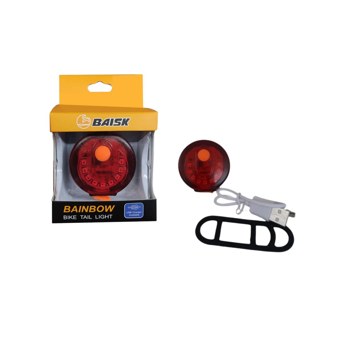 GENERICO - Luz Trasera Roja Redonda Led Recargable Usb Bicicleta