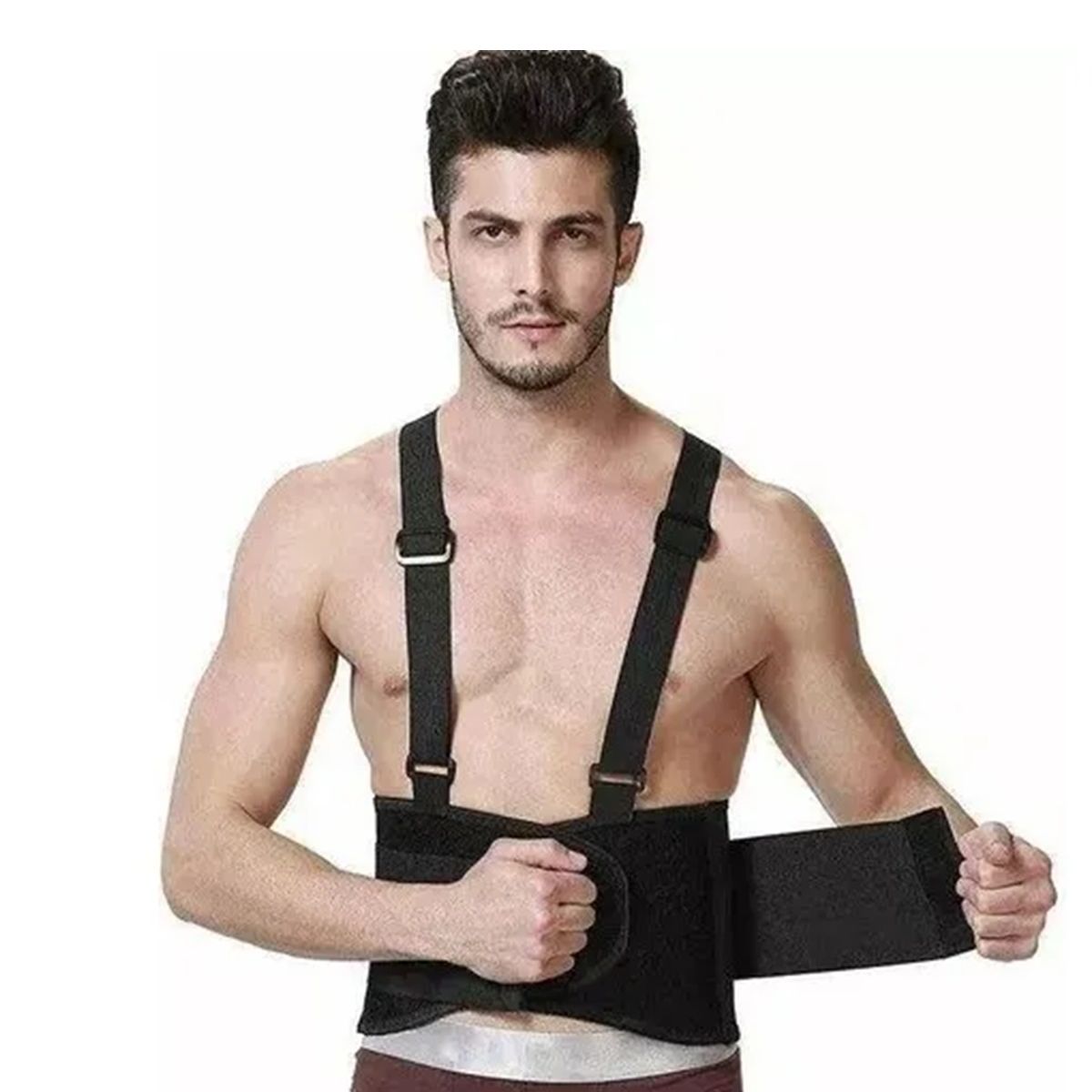 GENERICO - Faja Lumbar Alivia Dolor De Espalda Protección De Carga Peso Talla S