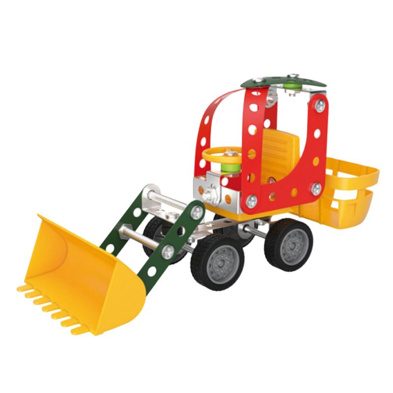 GENERICO - Camion Metalico Armable Creativa Metal Excavadora