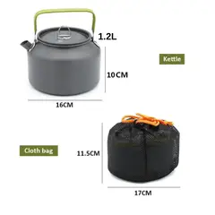 GENERICO - Tetera Hervidor De Agua Para Camping 1.2 Litros