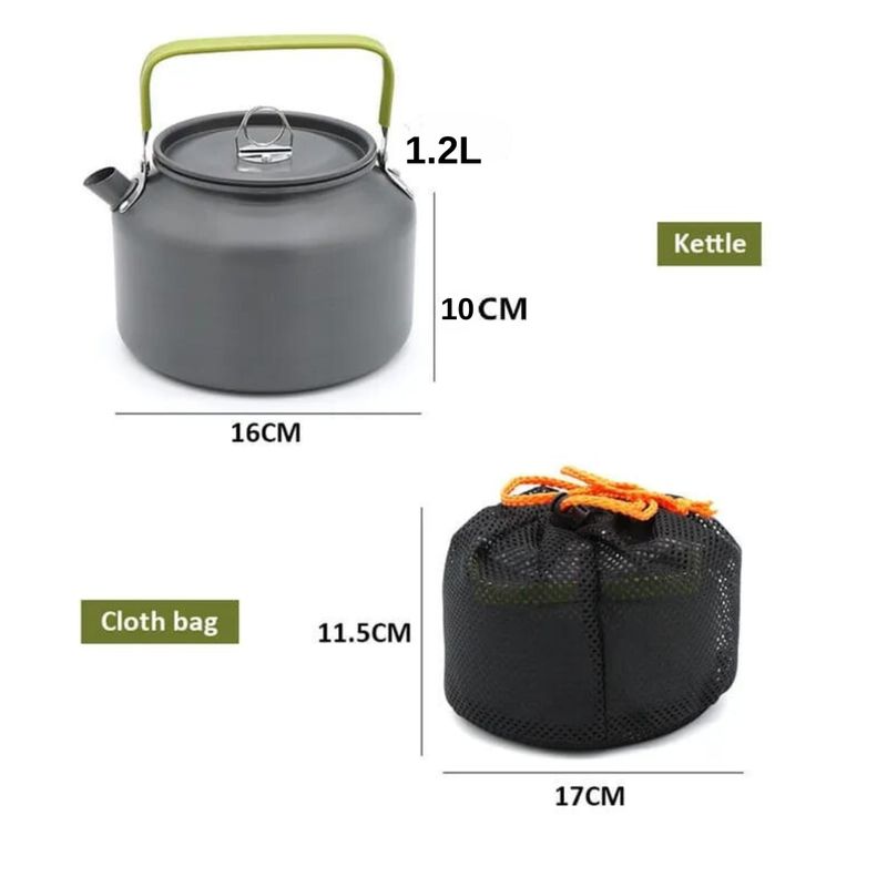 GENERICO - Tetera Hervidor De Agua Para Camping 1.2 Litros
