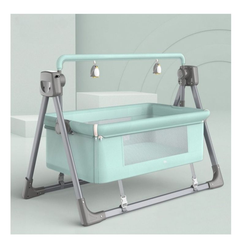 BABYLUNA - Cuna Colecho Mecedora Eléctrica Plegable Con Bluetooth