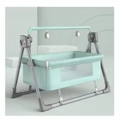 BABYLUNA - Cuna Colecho Mecedora Eléctrica Plegable Con Bluetooth