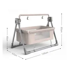 BABYLUNA - Cuna Colecho Mecedora Eléctrica Plegable Con Bluetooth